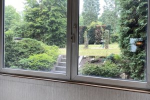 Gartenblick aus Wohnzimmer